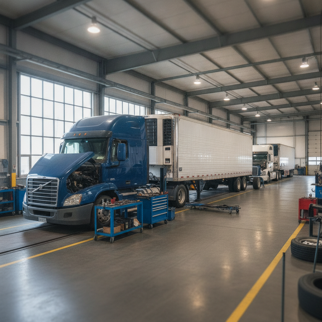 Truck and Trailer Repair - No Face and No Text