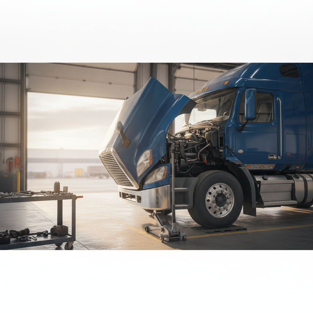 done Semi Truck Repair - No Face and No Text
